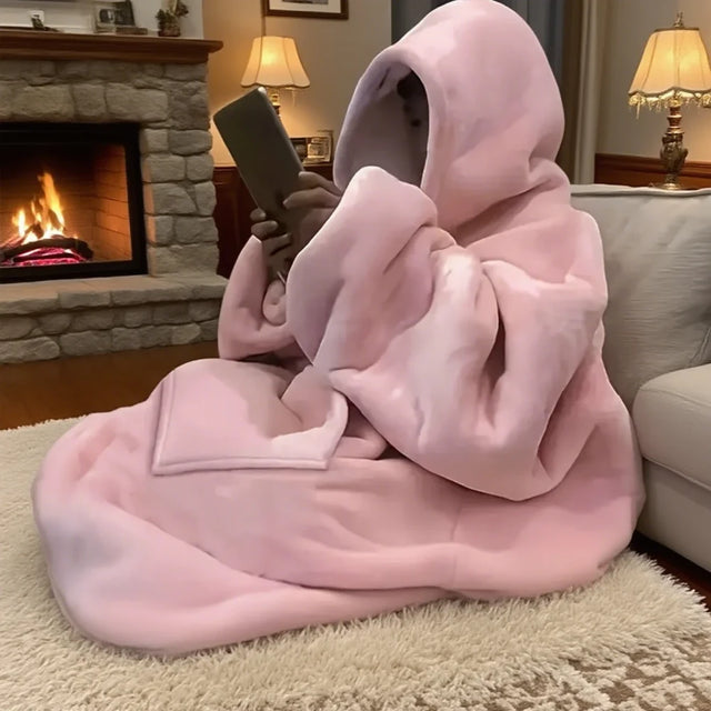 Manta Hoodie de Forro Polar Reversible | Suave, Cálida y con Capucha